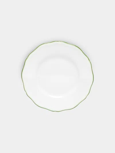 Raynaud Touraine Hand-painted Porcelain Bread Plate  Abask Luxury Gift In Green