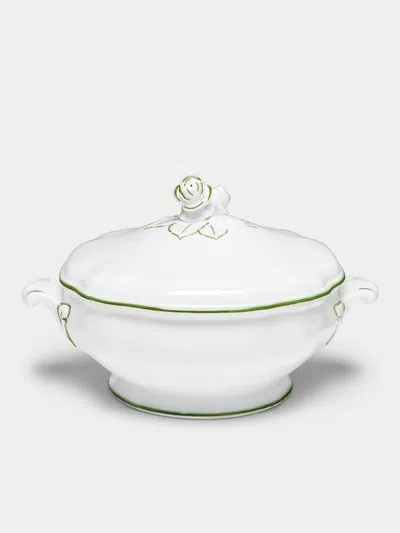 Raynaud Touraine Hand-painted Porcelain Soup Tureen  Abask Luxury Gift In White