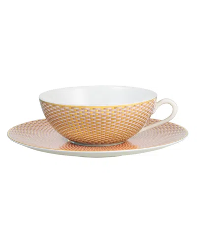 RAYNAUD TRESOR BEIGE TEA CUP & SAUCER SET