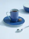 Raynaud Trésor Bleu Porcelain Espresso Cup And Saucer (set Of 2)