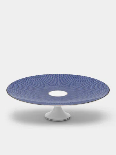 Raynaud Trésor Bleu Porcelain Large Cake Stand