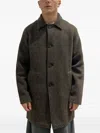 Rayne 1896 Buttoned Wool Coat In Brown