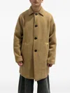 Rayne 1896 Buttoned Wool Coat In Brown