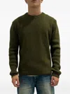 Rayne 1896 Ribbed Round-neck Sweater In Green