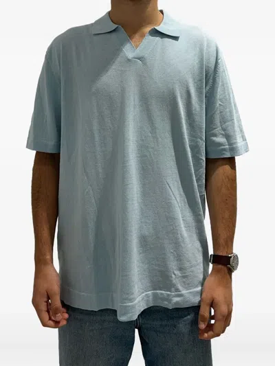 Rayne 1896 V-neck  Polo Shirt In Blue