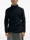 Rayne 1896 Zip-neck Sweater In Black