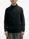 Rayne 1896 Zip-neck Sweater In Black