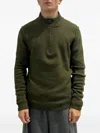 Rayne 1896 Zip-neck Wool Sweater In Black