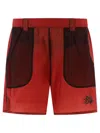 Rayon Vert Logo-printed Swim Shorts In Red