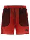 Rayon Vert Logo-printed Swim Shorts In Red