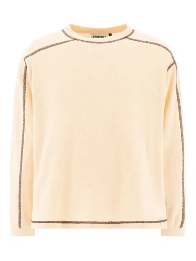 RAYON VERT CONTRAST-STITCHING SWEATSHIRT