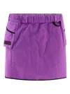 Rayon Vert Elasticated-waistband Mini Skirt In Purple