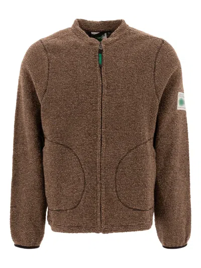 RAYON VERT LOGO-PATCH FLEECE JACKET