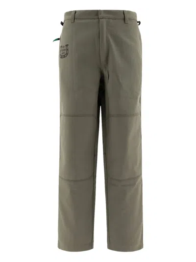 RAYON VERT LOGO-PRINT COTTON TROUSERS