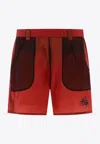 Rayon Vert Logo-printed Swim Shorts In Red