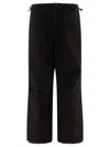 Rayon Vert Elasticated-waist Cotton Trousers In Black