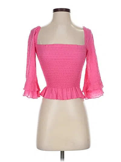 Pre-owned Rays For Days 3/4 Sleeve Blouse In Pink