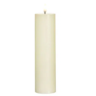 Raz Imports 2.25"x9.75" Pillar Flameless Candle In Ivory In Green