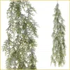 RAZ IMPORTS 4' ICED CEDAR GARLAND IN GREEN