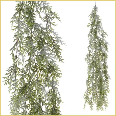 Raz Imports 4' Iced Cedar Garland In Green