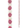 RAZ IMPORTS 6' FELT BALL GARLAND IN RED/WHITE