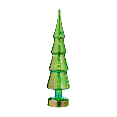 Raz Imports Large Iridescent Lighted Tree In Green