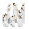 Raz Imports Nativity Set In White In White