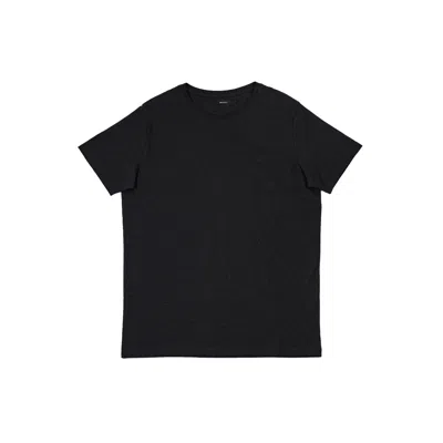Rbasics Men's Grey Pima Cotton Crew Neck T-shirt – Dark Charcoal