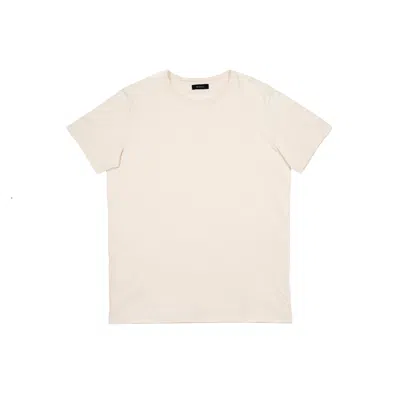 Rbasics Men's Neutrals Pima Cotton Crew Neck T-shirt – Ivory In White