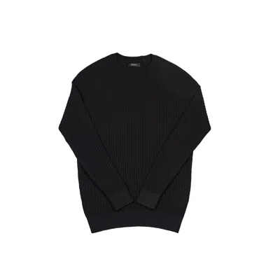 Rbasics Men's Pima Cotton Knit Sweater – Black