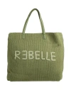 Rǝbelle Woman Handbag Military Green Size - Wool, Polyurethane