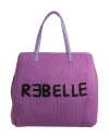 Rǝbelle Woman Handbag Purple Size - Wool, Polyurethane In Purple