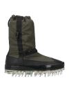 Rbrsl Rubber Soul Bold Woman Ankle Boots Military Green Size 8 Leather, Textile Fibers