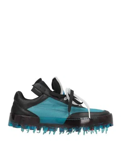 Rbrsl Rubber Soul Man Sneakers Turquoise Size 9 Leather, Textile Fibers In Black