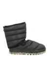 Rbrsl Rubber Soul Woman Ankle Boots Charcoal Size 8 Leather, Textile Fibers In Gray