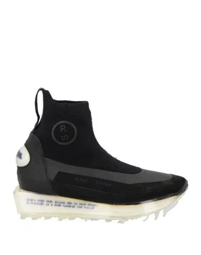 Rbrsl Rubber Soul Woman Sneakers Black Size 8 Leather, Textile Fibers
