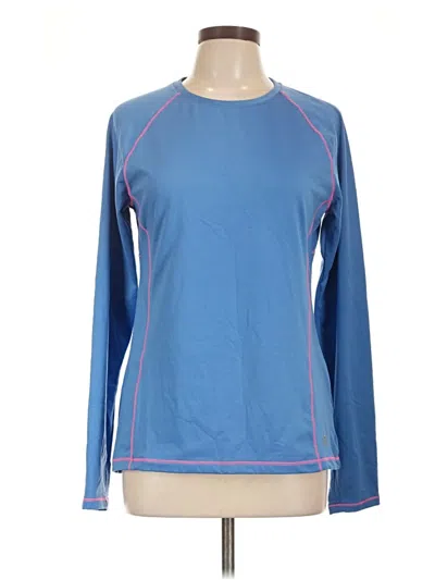 Pre-owned Rbx Long Sleeve Top Blue Crew Neck Tops