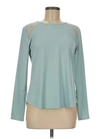 Pre-owned Rbx Long Sleeve Top Teal Keyhole Neckline Tops