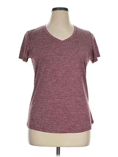 Pre-owned Rbx Short Sleeve Top Burgundy V-neck Tops