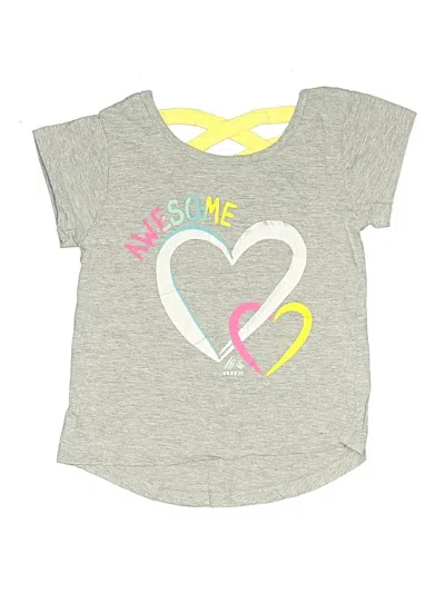 Pre-owned Rbx Kids' Short Sleeve Top Gray Sweetheart Neckline Tops