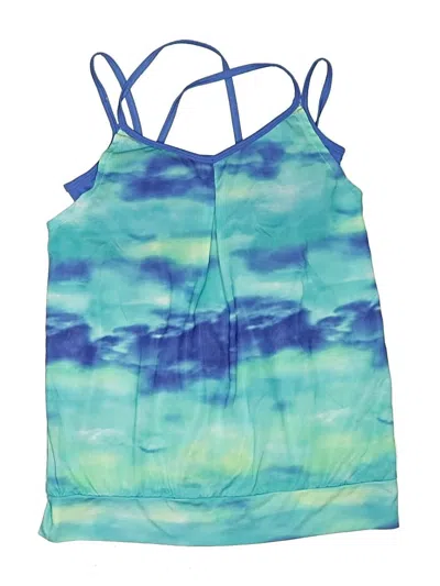 Pre-owned Rbx Swimsuit Top Blue Tie-dye Pattern Swimwear
