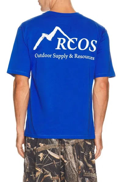 Rc Outdoor Supply Mountain Tee Shirt In Blue