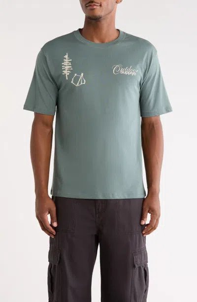 Rc Outdoor Supply Script Cotton Graphic T-shirt In Green