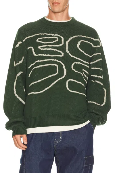 Rc Outdoor Supply Stack Logo Knit Sweater In Green