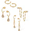 Rc Retro Chic Aeolian Echo Earrings Set In Gold