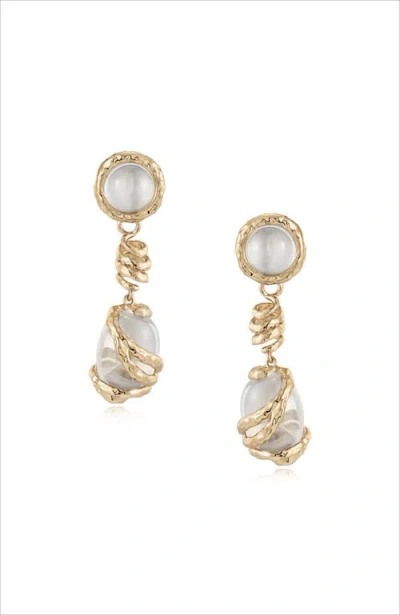 Rc Retro Chic Aeolian Whispers Dangle Earrings In Gold