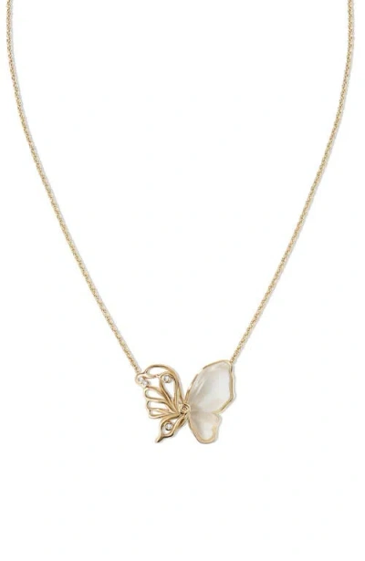 Rc Retro Chic Butterfly Serenade Necklace In Gold
