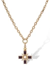 Rc Retro Chic Byzantine Cross Necklace In Gold