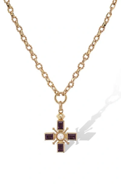 Rc Retro Chic Byzantine Cross Necklace In Gold