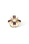 Rc Retro Chic Byzantine Cross Ring In Gold